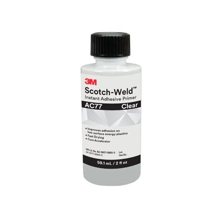 3M Scotch-Weld AC77 Instant Adhesive Primer 透明 2盎司 瓶裝